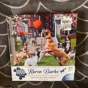 Karen Burke - Dogs Playing Basketball